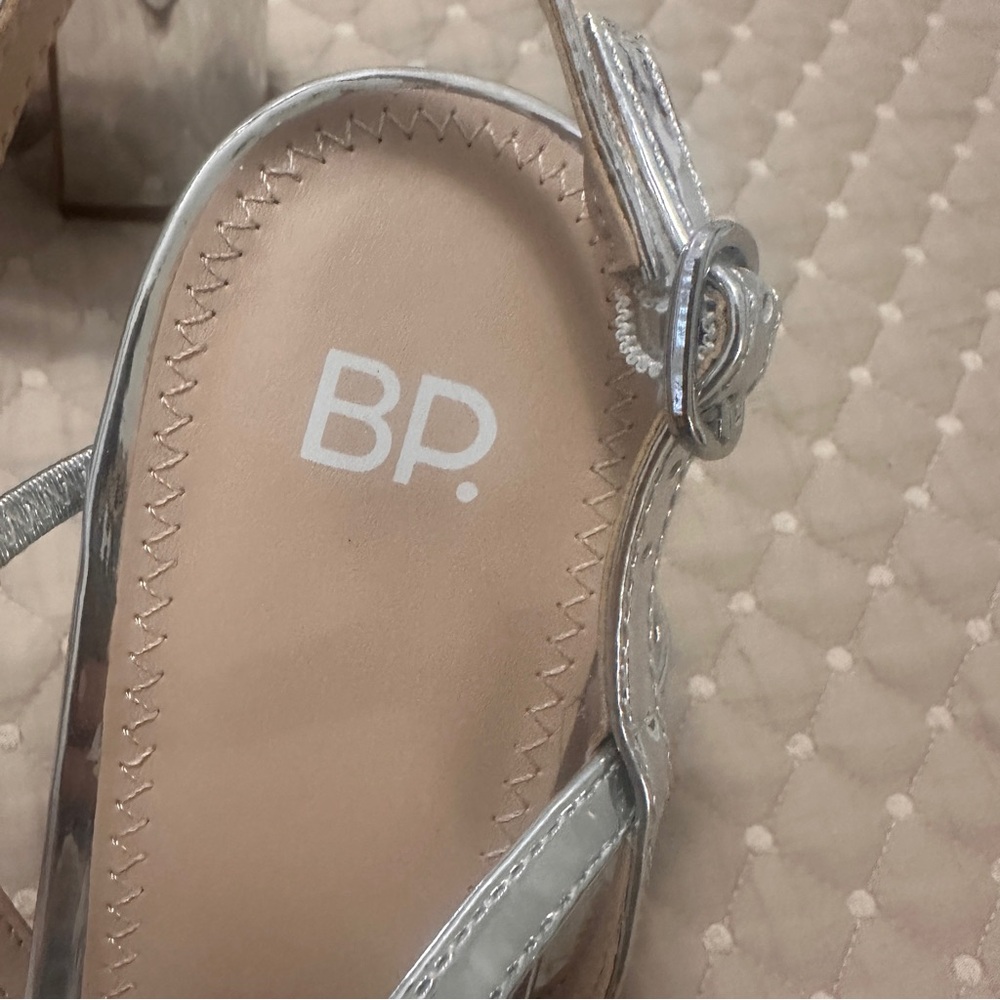 Silver Block Heel Sandals size 13M -used once! - Picture 6 of 7
